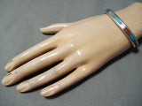 Exceptional Zuni Turquoise Sterling Silver Bracelet Native American-Nativo Arts