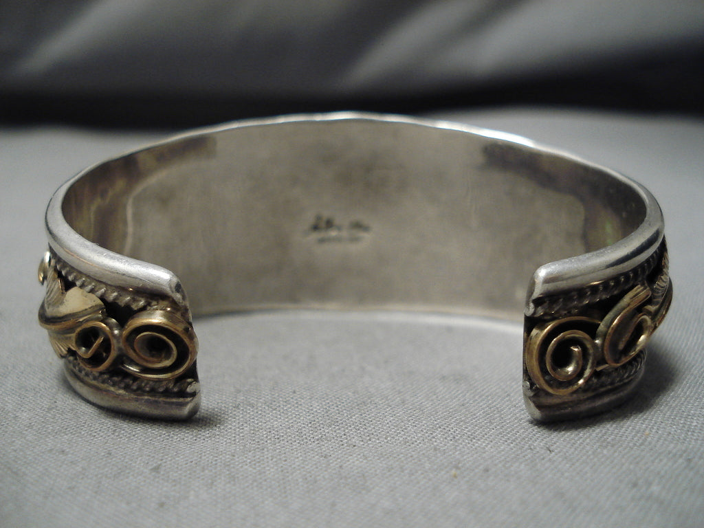 Detailed And Important!! Vintage Native American Navajo Gold