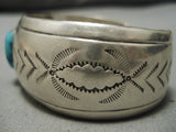Incredible Vintage Native American Navajo Carico Lake Turquoise Sterling Silver Bracelet Old-Nativo Arts