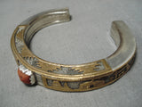 Incredible Vintage Navajo Begay Gold Sterling Silver Native American Bracelet-Nativo Arts