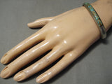 Thicker Vintage Native American Navajo Royston Turquoise Sterling Silver Bracelet Old-Nativo Arts