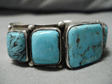 Important Vintage Native American Navajo Fiero Turquoise Sterling Silver Bracelet-Nativo Arts