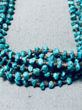 Extraordinary Vintage Native American Navajo Turquoise 10 Strand Necklace-Nativo Arts