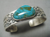 Impressive Vintage Native American Navajo Jeanette Dale Turquoise Sterling Silver Bracelet-Nativo Arts