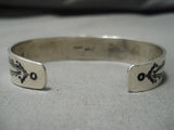 Fabulous Vintage Native American Navajo Pilot Mountain Turquoise Sterling Silver Bracelet-Nativo Arts