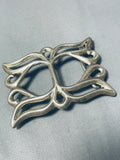 Superior Vintage Native American Navajo Sterling Silver Buckle-Nativo Arts
