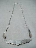 Rare Navajo Native American Amber Sterling Silver Necklace-Nativo Arts