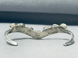 Gorgeous Vintage Native American Navajo Mother Of Pearl Sterling Silver Bracelet-Nativo Arts