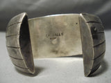 Advanced Workmanship!! Vintage Native American Navajo Turquoise Sterling Silver Bracelet Old-Nativo Arts