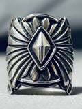Artist Sunny Reeves Incredible Vintage Native American Navajo Sterling Silver Ring-Nativo Arts