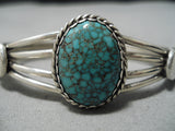 Rare Domed Spiderweb Turquoise!! Vintage Native American Navajo Sterling Silver Bracelet-Nativo Arts