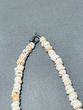 Native American Chunky Dunky Shell Vintage Southwestern Sterling Silver Necklace-Nativo Arts