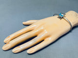 Adorable Vintage Native American Zuni Turquoise Mother Of Pearl Sterling Silver Owl Bracelet-Nativo Arts