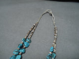 Exceptional Vintage Navajo Turquoise Native American Necklace Old-Nativo Arts