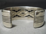 Important Small Wrist Vintage Native American Navajo Dan Jackson Sterling Silver Bracelet Cuff-Nativo Arts