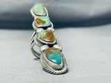 34 Gram Heavy Towering Vintage Native American Navajo Royston Turquoise Sterling Silver Ring-Nativo Arts