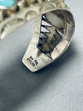 Rare Geomtric Ends Vintage Native American Navajo Turquoise Sterling Silver Bracelet-Nativo Arts