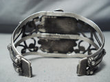 Very Rare Massive Vintage Native American Navajo Cerrillos Turquoise Sterling Silver Bracelet-Nativo Arts