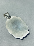 Rare Turquoise Vintage Native American Navajo Sterling Silver Pendant-Nativo Arts