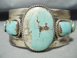 Rare Virgil Begay Vintage Native American Navajo Easter Blue Turquoise Sterling Silver Bracelet-Nativo Arts