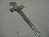 Important Peshlakai Vintage Native American Navajo Eagle Sterling Silver Letter Opener-Nativo Arts