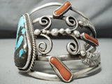 Native American Colossal Vintage Rare Last Chance Turquoise Sterling Silver Bracelet-Nativo Arts
