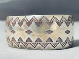 Teepee Village Intricate Native American Navajo Sterling Silver Bracelet Cuff-Nativo Arts