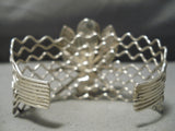 Intricate Vintage Flying Bug Turquoise Sterling Silver Bracelet-Nativo Arts