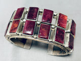 Best Vintage Native American Navajo Purple Shell Sterling Silver Bracelet Cuff-Nativo Arts