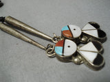 Exceptional Vintage Zuni Native American Sterling Silver Bolo Tie Old-Nativo Arts