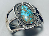 Museum Quality Vintage Native American Navajo Old Mine Kingma Turquoise Sterling Silver Bracelet-Nativo Arts