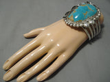 Quality Ray Nez Vintage Native American Navajo Royston Turquoise Sterling Silver Bracelet-Nativo Arts