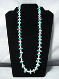 Gorgeous Vintage Native American Navajo Turquoise Sterling Silver Necklace Old-Nativo Arts