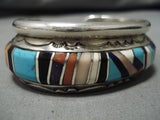 Amazing Jimmy Frank Vintage Native American Navajo Turquoise Sugulite Sterling Silver Bracelet-Nativo Arts