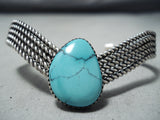 Exquisite Vintage Native American Navajo Turquoise Sterling Silver Bracelet-Nativo Arts