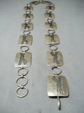 Tremendous Vintage Navajo Sterling Silver Concho Belt Native American Old-Nativo Arts