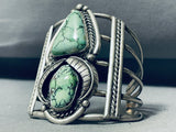 Highly Rare Damale Mine Turquoise Vintage Native American Navajo Sterling Silver Bracelet-Nativo Arts