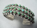 Native American Rare Vintage Zuni Cerrillos Turquoise Sterling Silver Bracelet-Nativo Arts