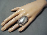 Marvelous Vintage Navajo Native American Sterling Silver Ring Old-Nativo Arts