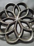 Amazing Vintage Navajo Daisy Sterling Silver Native American Bracelet-Nativo Arts