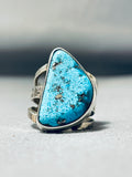 Eye-catching San Felipe Morenci Turquoise Sterling Silver Ring-Nativo Arts