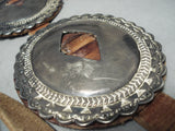 Huge Old Heavy Vintage Native American Navajo Hand Wrought Sterling Silver Concho Belt-Nativo Arts