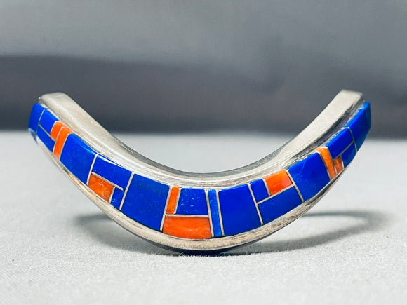 Best Gary Boyd Vintage Native American Navajo Lapis Coral Sterling Silver Bracelet Cuff-Nativo Arts