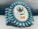 Victor Moses Begay Vintage Native American Navajo Turquoise Sterling Silver Bracelet-Nativo Arts