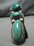 Important Vintage Native American Navajo Rick Martinez Royston Turquoise Sterling Silver Ring-Nativo Arts