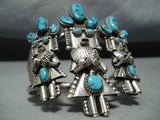 Best Vintage Native American Navajo Singer Kachina Turquoise Sterling Silver Bracelet Old-Nativo Arts