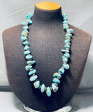 Rare Hogan Sterling Silver Bead Vintage Native American Navajo Turquoise Nugget Necklace-Nativo Arts