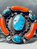 Rare Older Deposit Bisbee Vintage Native American Navajo Turquoise Sterling Silver Bracelet-Nativo Arts