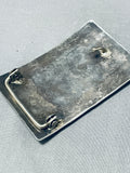 Heavy Vintage Native American Navajo Sterling Silver Coin Buckle Old-Nativo Arts