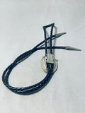 Unrivaled Vintage Native American Navajo Signed Jasper Layers Sterling Silver Bolo-Nativo Arts